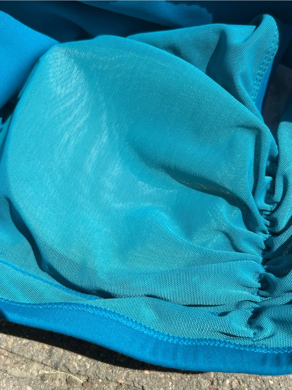 JoyLab Teal Ruched Racerback Sports Bra
